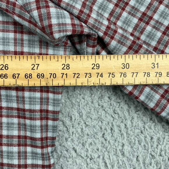 Untuckit Flannel Button Shirt Men's 3XL Gray Red Plaid Outdoors Work Causal - Picture 7 of 11